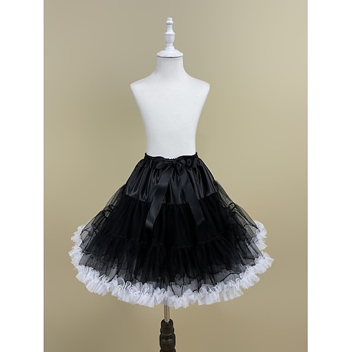 

Birthday / Event / Party Slips Satin / Tulle Knee-Length Ball Gown Slip / Classic & Timeless with Ruching / Gore