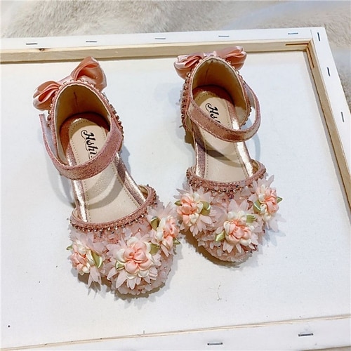 

Girls' Flats Children's Day PU Princess Shoes Big Kids(7years ) Little Kids(4-7ys) Party Daily Flower Pink Fall Spring