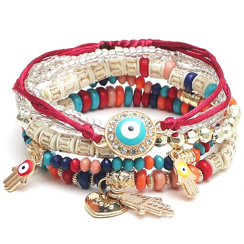 

Women's Bracelets Ethnic Style Street Color Block Bracelets & Bangles / Black / Red / Blue / Fall / Winter