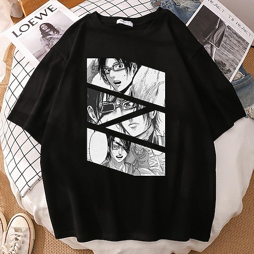 

Inspired by Attack on Titan Eren Jaeger Cosplay Costume T-shirt 100% Polyester Pattern Harajuku Graphic Kawaii T-shirt For Men's / Women's / Couple's