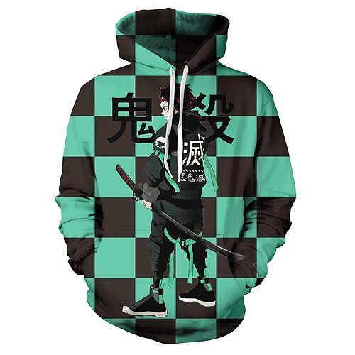 

Inspired by Demon Slayer: Kimetsu no Yaiba Kamado Tanjiro Hoodie Cartoon Manga Anime Harajuku Graphic Kawaii Hoodie For Men's Women's Unisex Adults' 3D Print 100% Polyester