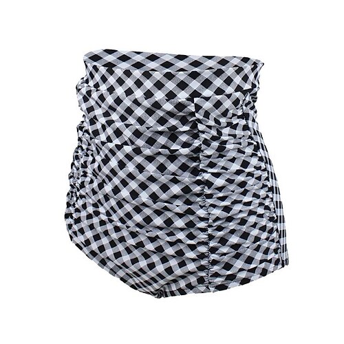 

Women's Swim Shorts High Waisted Bikini Bottom Breathable Quick Dry Lightweight Bottoms High Waist Shirred Swimming Beach Water Sports Plaid Summer