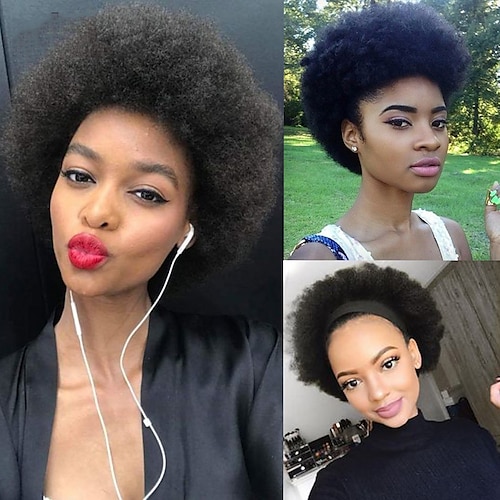 

Short Human Hair Wigs Brazilian Remy Hair Afro Kinky Curly Black Wigs Ombre Short Curly Bob Wigs For Women Machine Made Cheap Full Wigs