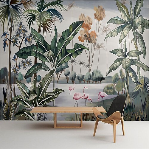 

Mural Wallpaper Wall Sticker Covering Print Peel And Stick Removable Self Adhesive Wetland Rainforest Pvc / Vinyl Home Decor