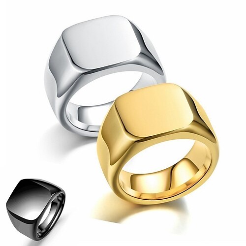 

Band Ring Party Black Silver Gold Stainless Steel Personalized Stylish Elegant 1pc / Men's / Promise Ring / Men's