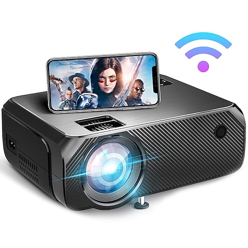 

GC555 LED Mini Projector Auto focus Keystone Correction WiFi Bluetooth Projector Video Projector for Home Theater 720P (1280x720) 3900 lm Android6.0 Compatible with HDMI USB TV Stick