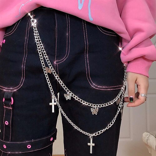 

Men's Women's Pants Chain Wallet Chain Pocket Chain Metal Chain Buckle Free Chain Casual Classic Party Daily Silver