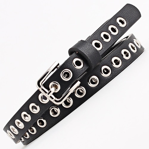 

Women's Unisex PU Buckle Belt PU Leather Prong Buckle Eyelet Casual Classic Party Daily Black Red Brown