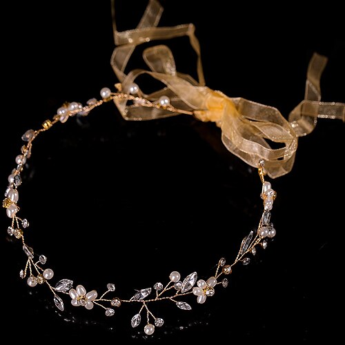 

Headbands Headpiece Hair Accessory Rhinestone Beads Wedding Party / Evening Wedding With Imitation Pearl Headpiece Headwear