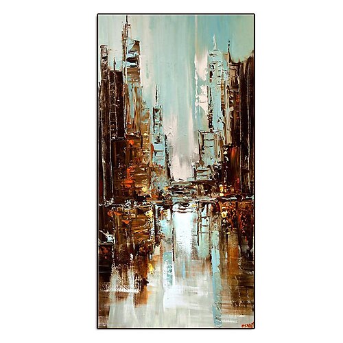 

Oil Painting Hand Painted Vertical Abstract Landscape Modern Impressionism Rolled Canvas (No Frame)