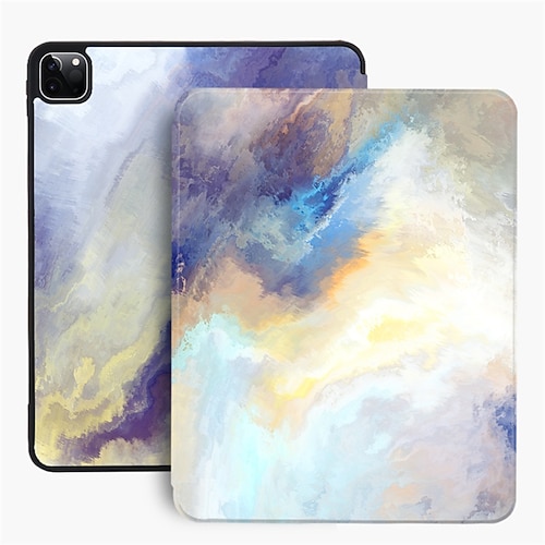 

Tablet Case Cover For Apple iPad 10.2'' 9th 8th 7th iPad Air 5th 4th iPad mini 5th 4th iPad Pro 11'' 3rd Portable Pencil Holder with Stand Color Gradient TPU Silica Gel PU Leather
