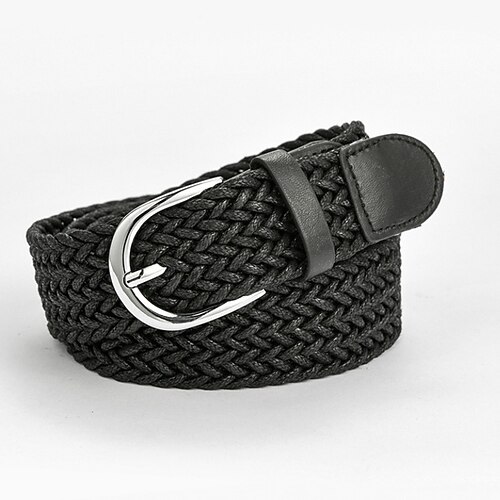 

Women's Unisex Web Belt Polyester Nylon Prong Buckle D-ring Casual Classic Party Daily Black Gray Red Brown