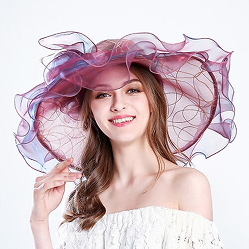 

Women's Hat Bucket Hat Sun Hat Purple Gold Red Party Outdoor Dailywear Floral Floral Portable Windproof Comfort