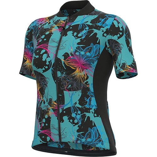 

21Grams Women's Cycling Jersey Short Sleeve Bike Top with 3 Rear Pockets Mountain Bike MTB Road Bike Cycling Breathable Quick Dry Moisture Wicking Reflective Strips White Black Green Floral Botanical