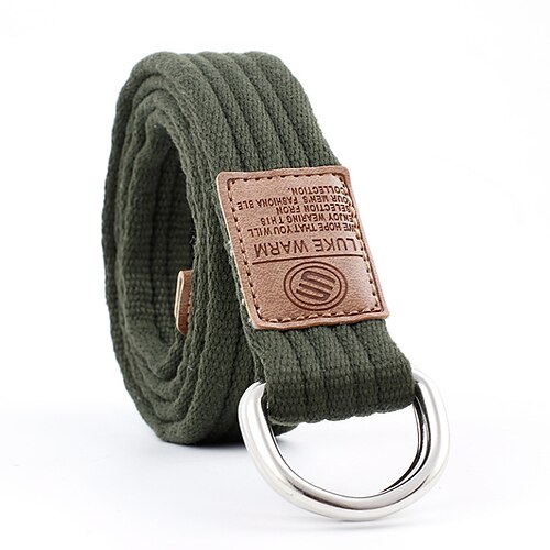 

Men's Web Belt Tactical Belt Canvas Sliding Buckle D-ring Casual Classic Adjustable Military Webbing Belt Strap