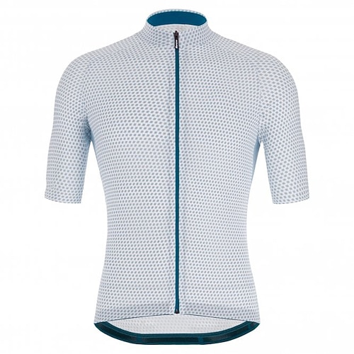 

21Grams Men's Cycling Jersey Short Sleeve Bike Top with 3 Rear Pockets Mountain Bike MTB Road Bike Cycling Breathable Quick Dry Moisture Wicking Reflective Strips White Black Green Graphic Polyester