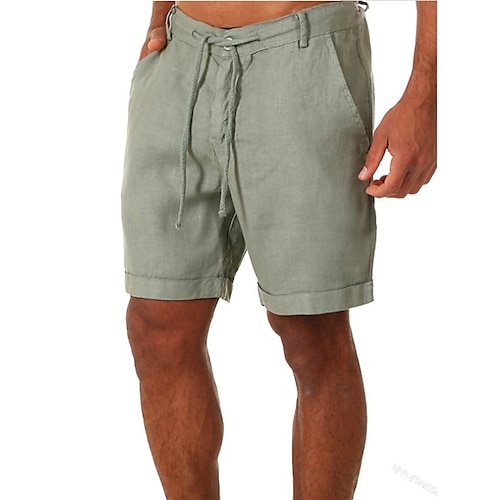 herre capri shorts basic medium forår&amp; sommer grøn blå hvid kaki от Lightinthebox WW