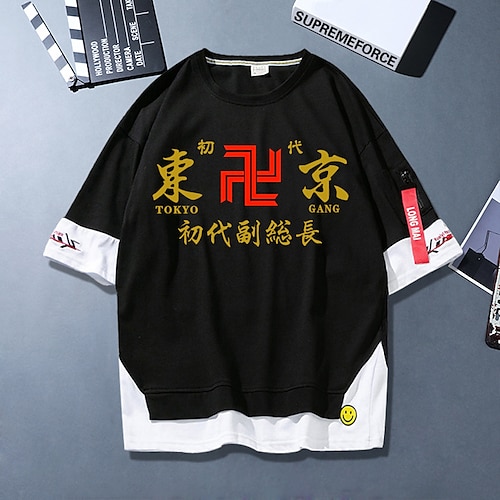 

Tokyo Revengers Draken Mikey Kapuzenshirt Zeichentrick Manga Anime Harajuku Grafik Kawaii Kapuzenshirt Für Damen Erwachsene Heißprägen Polyester / Baumwollmischung