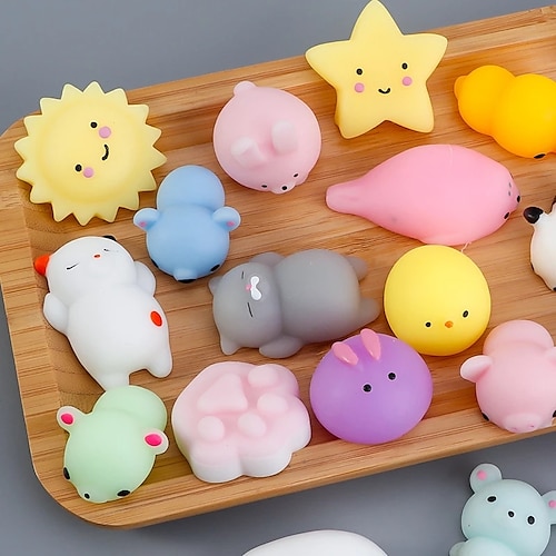

10/20/40/50/80/100 pcs Squishy Toy Cute Animal Antistress Ball Squeeze Mochi Rising Toys Abreact Soft Sticky Squishi Stress Relief Toys Funny Gift