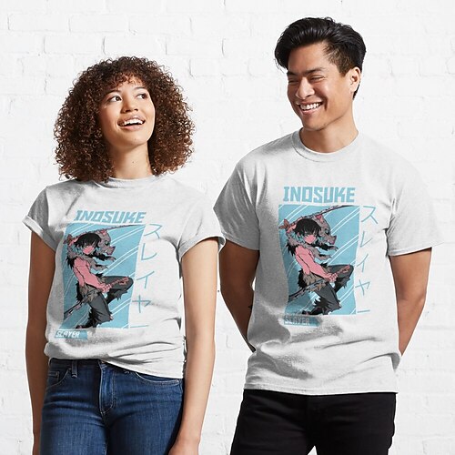 

Anime T-shirt Inspired by Demon Slayer: Kimetsu no Yaiba Inosuke Hashibira T-Shirt Unisex