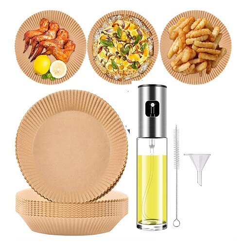 

Fuel Spray Bottle Oil Pot Set Air Fryer Special Paper Cake Cup Oil Paper Fryer Pad Paper