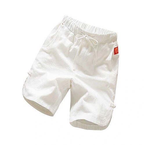 

Men's Swim Shorts Board Shorts Elastic Waist Straight Leg Solid Color Comfort Breathable Short Sports Outdoor Casual Daily 100% Cotton Streetwear Stylish Green Black