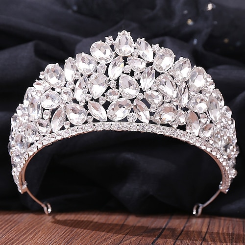 

Crown Tiaras Legering Bryllup Fest / aften Vintage Inspirert Skinnende Med Gummi Hodeplagg Hodeplagg