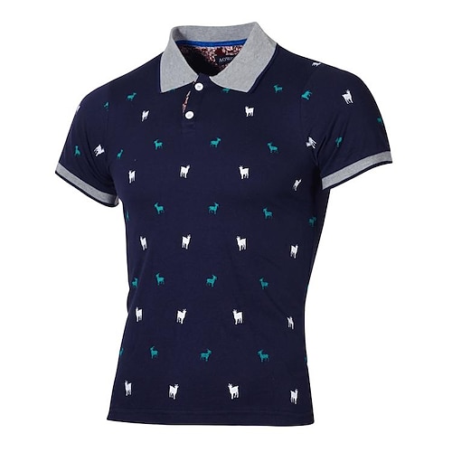 

Men's Golf Shirt Tennis Shirt Quick Dry Moisture Wicking Lightweight Short Sleeve T Shirt Top Slim Fit Printed Summer Tennis Golf Running