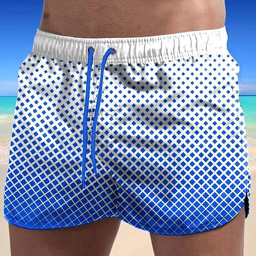 

Herre Surfeshorts Badeshorts Sommershorts Strandshorts Elastisk midje 3D-utskrift Elastisk snordesign Grafisk Geometri Komfort Myk Kort Daglig Ferie Strand Sport Mote Svart Gul Mikroelastisk