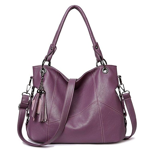 

women's hobo bag top handle bag large-capacity soft pu leather women's one-shoulder hand-held messenger bag