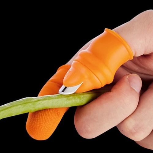

Silicone Thumb Knife Finger Protector Vegetable Harvesting Knife Plant Blade Scissors Cutting Rings Garden Gloves