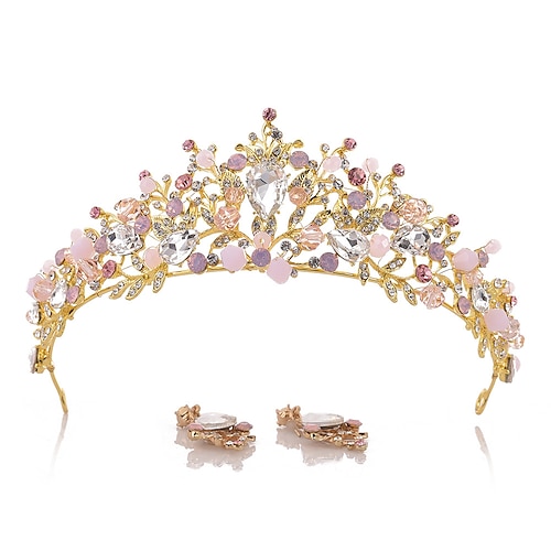 

Crown Tiaras Alloy Wedding Simple With Metal Headpiece Headwear