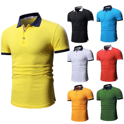 

Men's Golf Shirt Tennis Shirt Quick Dry Moisture Wicking Lightweight Short Sleeve T Shirt Top Slim Fit Solid Color Summer Tennis Golf Running