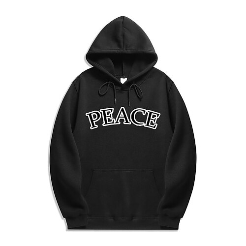 

Love and Peace No War Peace Hoodie Cartoon Manga Anime Harajuku Graphic Kawaii Hoodie For Men's Women's Unisex Adults' Hot Stamping 100% Polyester