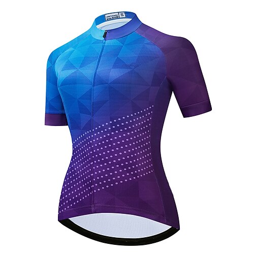 

21Grams Women's Cycling Jersey Short Sleeve Bike Top with 3 Rear Pockets Mountain Bike MTB Road Bike Cycling Breathable Quick Dry Moisture Wicking Reflective Strips Purple Polyester Spandex Sports