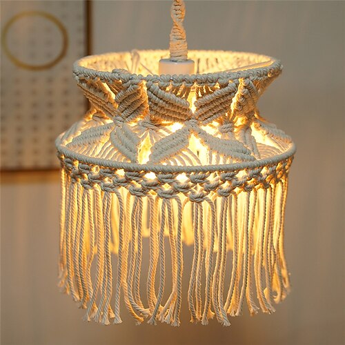 

Hand-woven Lampshade Bohemian Woven Aerial Pendant Living Room Bedroom Homestay Model Decoration