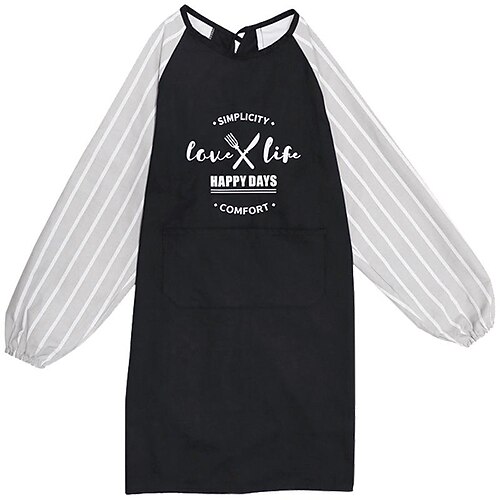 

Coffe Bar Apron for Women with Pocket Sleeves Work Aprons Cross Back Heavy Duty Adjustable