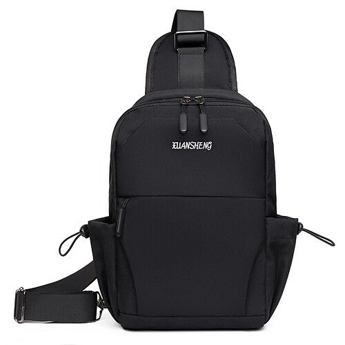 

Men's Sling Shoulder Bag Oxford Cloth Nylon Zipper Solid Color Daily Outdoor Blue Black Gray