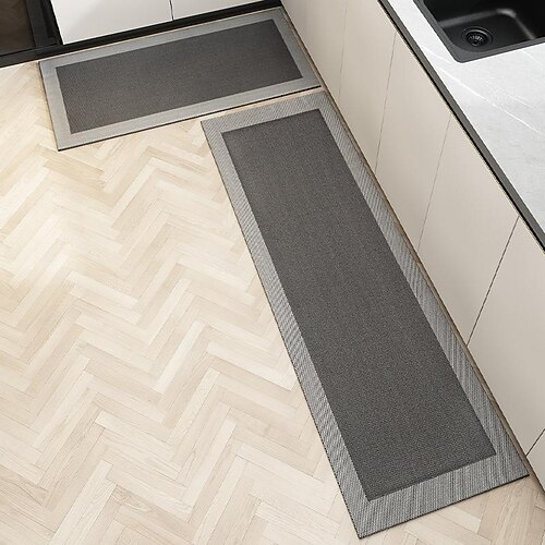 

Kitchen Mat Cushioned Anti-Fatigue Kitchen Rugs Black Non-Skid Kitchen Mats and Rugs Ergonomic Comfort Standing Mat for Kitchen Floor Office Sink Laundry