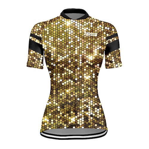 

21Grams Mujer Maillot de Ciclismo Manga Corta Bicicleta Camiseta con 3 bolsillos traseros MTB Bicicleta Montaña Ciclismo Carretera Transpirable Secado rápido Dispersor de humedad Bandas Reflectantes