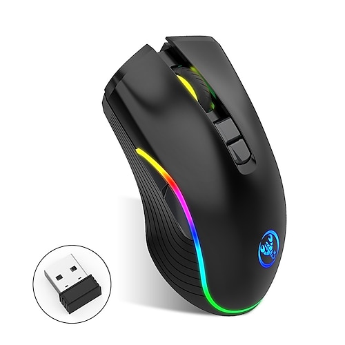 

Optical Gaming Mouse RGB Light 2400 dpi 3 Adjustable DPI Levels 7 pcs Keys