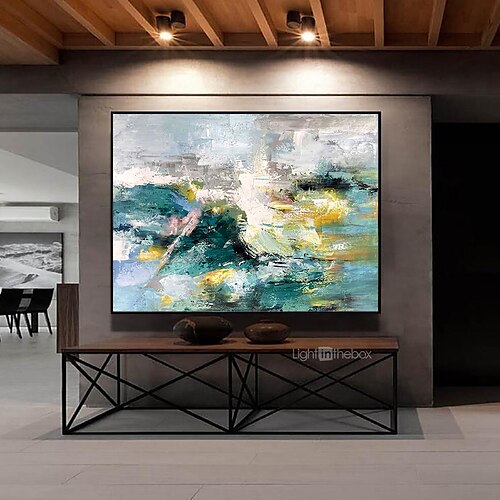 

Oil Painting Hand Painted Horizontal Panoramic Abstract Landscape Modern Stretched Canvas