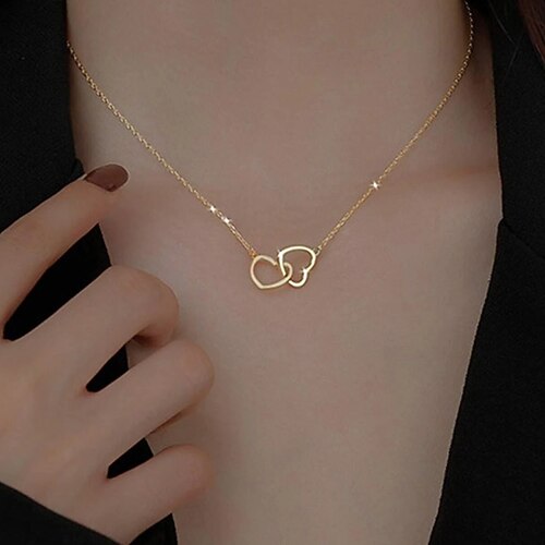 

Necklace Chrome Women's Personalized Simple Natural Classic Heart Lovely Heart Shape Necklace For Christmas Gift Prom