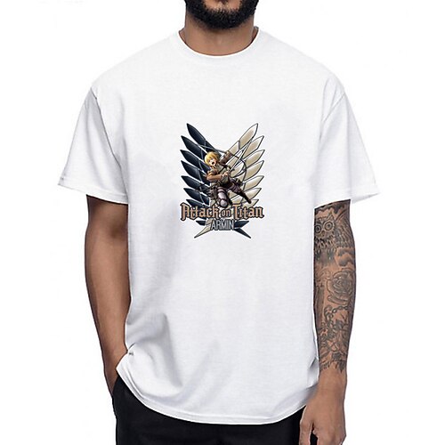 

Inspired by Attack on Titan Eren Jaeger Cosplay Costume T-shirt 100% Polyester Pattern Harajuku Graphic Kawaii T-shirt For Men's / Women's / Couple's