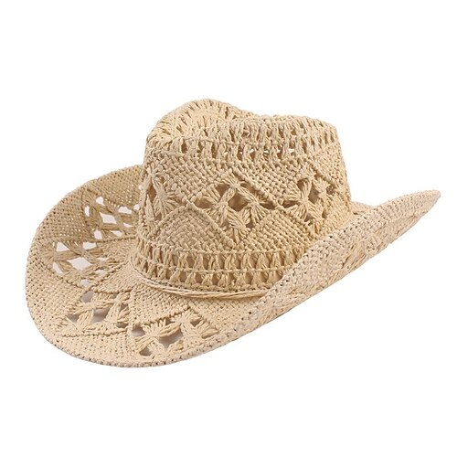 

Men's Women's Fishing Hat Hiking Hat Straw Sun Hat Summer Outdoor UV Sun Protection Breathable Quick Dry Lightweight Hat Cream color White Black for Fishing Climbing Running