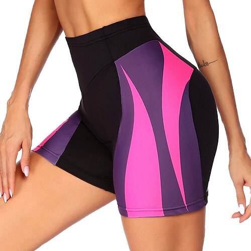 

21Grams Women's Bike Shorts Cycling Shorts Bike Padded Shorts / Chamois Bottoms Mountain Bike MTB Road Bike Cycling Sports Patchwork 3D Pad Cycling Breathable Quick Dry Rosy Pink Polyester Spandex