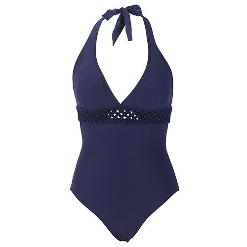 

Women's One Piece Swimsuit Bodysuit Bathing Suit Breathable Quick Dry Lightweight Sleeveless Halter - Swimming Surfing Beach Water Sports Solid Colored Summer