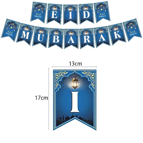 

Eid Mubarak Eid al Fitr banner decoration banner