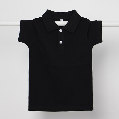 

Kids Boys T shirt Solid Color Outdoor Short Sleeve Active Cotton Spring Black Red Navy Blue