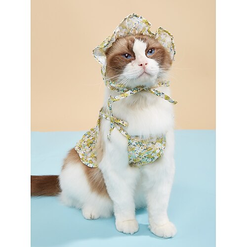 

Dog Cat Dress Flower Leisure Cute Casual / Daily Dog Clothes Puppy Clothes Dog Outfits Comfortable Yellow Costume for Girl and Boy Dog Polyster XL